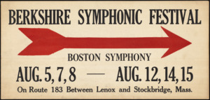 Berkshire Symphonic Festival sign