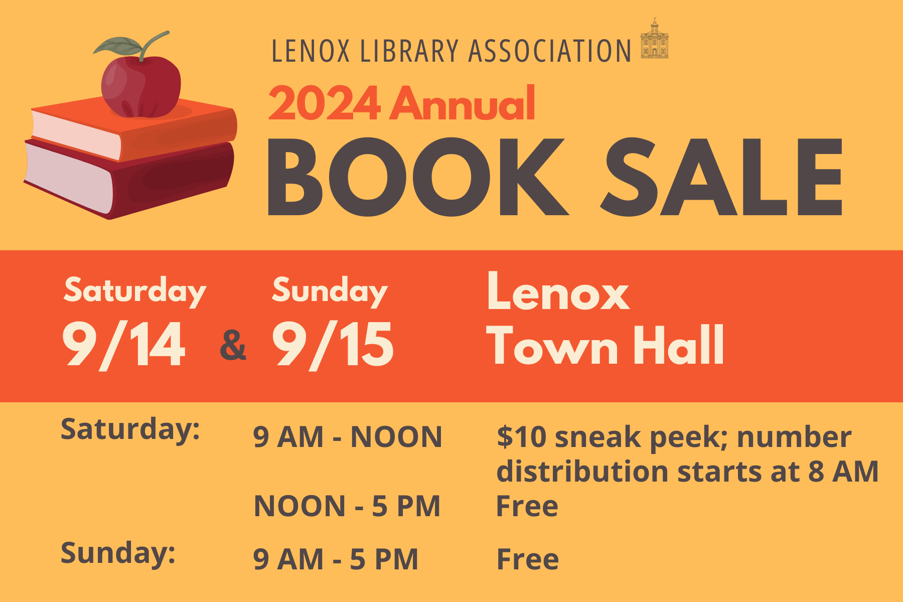 Book Sale and Book Nook - Lenox Library